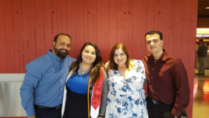 Photo of Paulina Padron and her family at ISU graduation